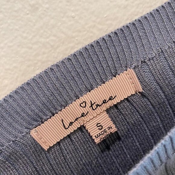 Crossover Tie Open Back Sweater by Love Tree – Light Blue (Size Small) - Picture 6 of 8